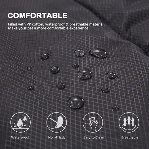 BDEUS Extra Large Outdoor Dog Bed 51x35In, Waterproof & Portable Camping Pet Mat, Washable Odor Resistant Cooling Pad