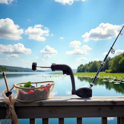 Seadiquiet Black Universal Plastic Power Handle Fishing Reels Crank Rock Arm Spinning Wheel Grasp Reels and Accessories