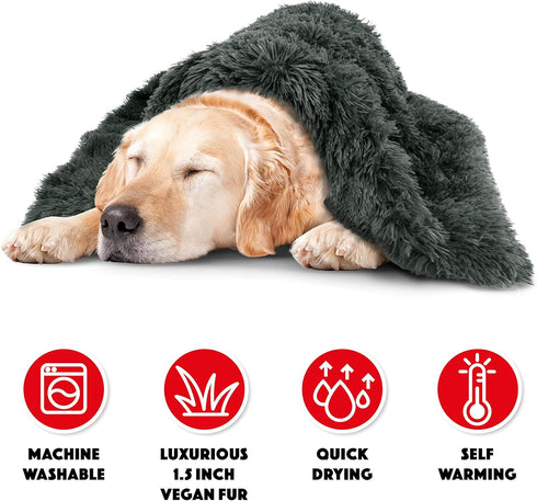 The Dog’s Blanket Sound Sleep Donut Blanket, XL, Calming Anti-Anxiety Snuggler Blanket, Steel Grey