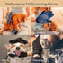 Upgrade Efficient Pet Hair Remover Gloves, Gentle Shedding Brushes for Dogs, Cats & Horses, 1 Pair (Blue)