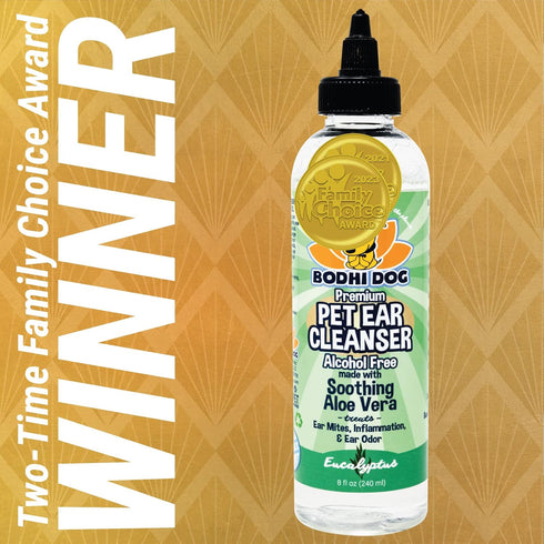 Bodhi Dog Ear Cleaner Solution for Dogs & Cats, Aloe Vera Alcohol-Free Cleanser for Sensitive Skin (8 Fl Oz)