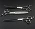 Purple Dragon 8 inch 3 in 1 Professional Thinning Scissors - Upward Curved Shears and Dog Hair Cutting Scissor for