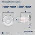 Five Oceans 4 Pack Marine Livewell Lights, LED Boat Courtesy Light, IP68 Waterproof, White LED, 12V