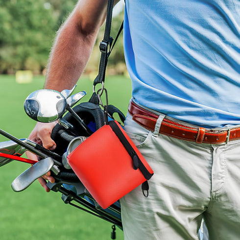 Golf Ball Cleaning Bag, Waterproof Exterior Golf Club Cleaning Bag with Coarse Fabric Liner