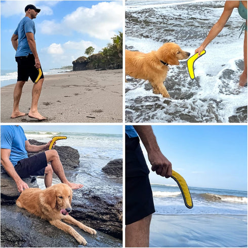 SuperChewy Tough Floating Dog Water Toy, Strong Natural Rubber Fetch Toy for Pool Swimming, Durable Training Toy