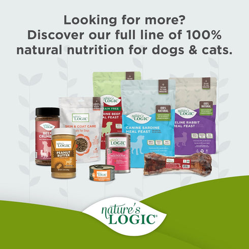 Nature's Logic Dehydrated Bone Broth Powder, 100% Natural Dog & Cat Topper, 6oz