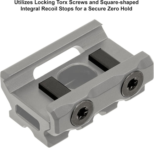 UTG Leapers MT-RSX5S Inc Super Slim Picatinny Riser Mount, 1/2" Height, 3 Slots, Black