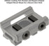 UTG Leapers MT-RSX5S Inc Super Slim Picatinny Riser Mount, 1/2" Height, 3 Slots, Black