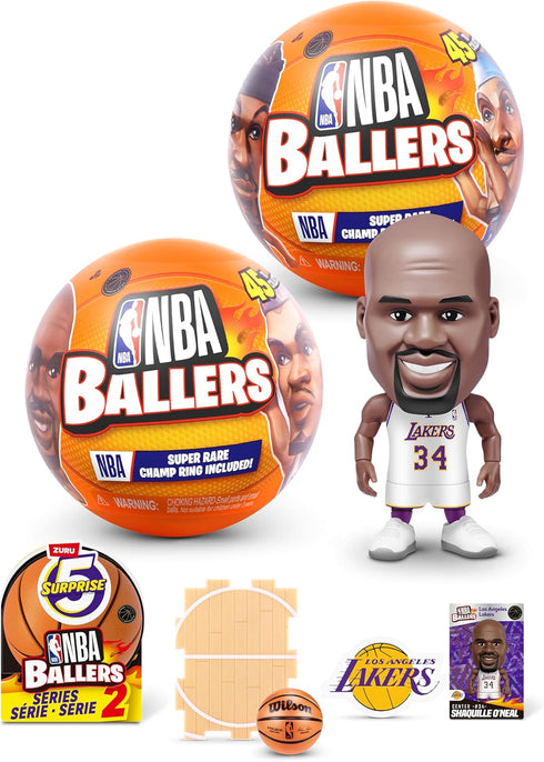 5 Surprise NBA Ballers Series 2 by ZURU, Licensed NBA Collectible, Surprise