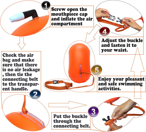 Swim Belts for Open Water - Swim Buoy Float for Safer Swim Training