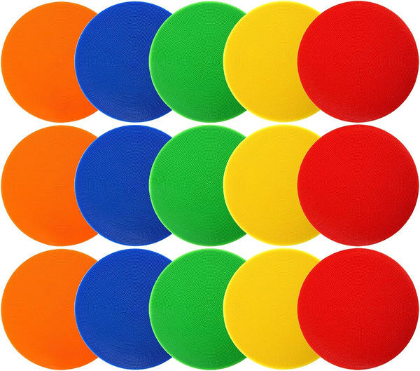 Okllen 15 Pack Poly Vinyl Spot Markers, 9 Inch Floor Dots Non-Slip