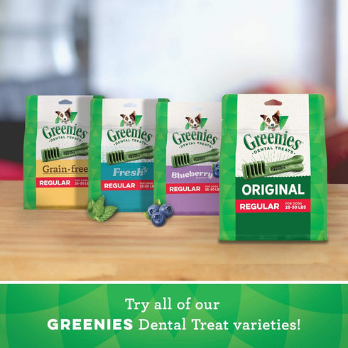 Greenies Aging Care TEENIE Natural Dental Care Dog Treats, 27 oz, Pack (96 Treats)