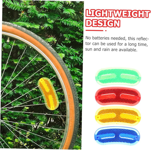 Kisangel 20pcs Bicycle Spokes Bike Lights - Kids Tire Lights for Safety and Reflective Visibility