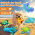 Dog Pool Toys, Floating Squeaky Water Toys for Small and Medium Dogs, Interactive Outdoor Beach Toys - Turtle