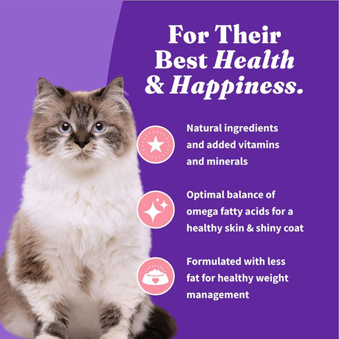 Halo Holistic Indoor Cat Food Dry, Grain Free Wild-Caught Salmon & Whitefish Recipe for Healthy Weight Support, 6-lb Bag