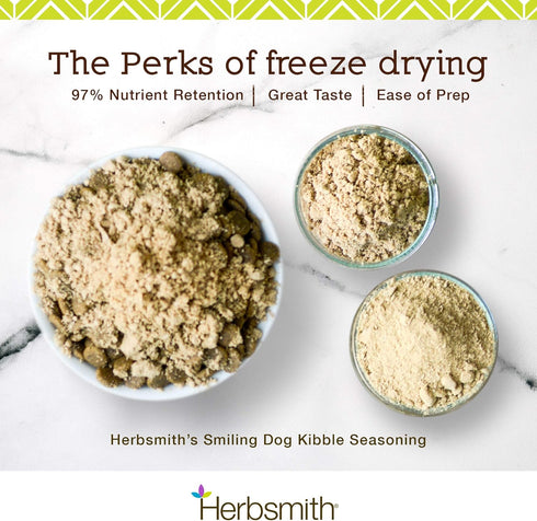 Herbsmith Kibble Seasoning – Freeze Dried Beef Dog Food Topper for Picky Eaters - 4.5oz