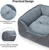 MIXJOY Rectangle Dog Bed for Large Medium Small Dogs, Washable Orthopedic Sofa Bed, Anti-Slip Bottom, Grey (35")