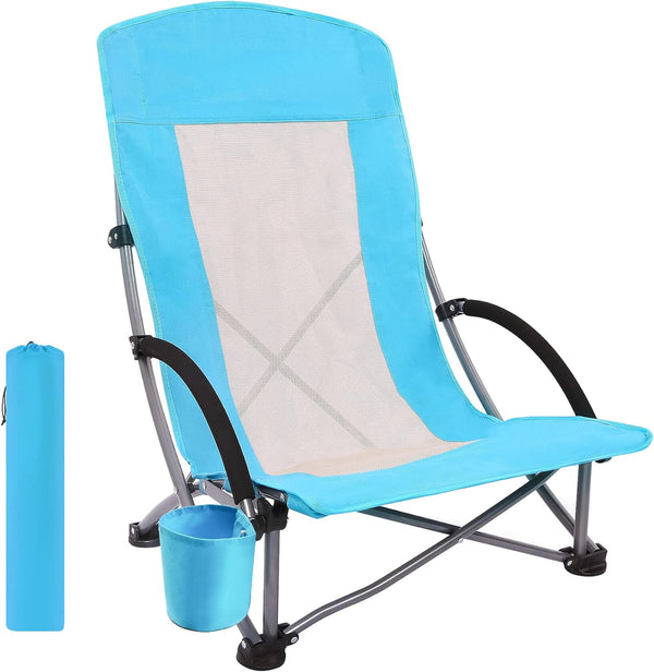 Beach Chairs Beach Chairs for Adults Folding Camping Chair with High Mesh
