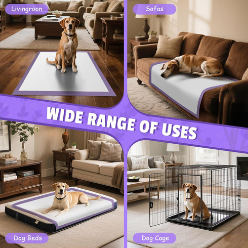 30"x36" 30Counts Lavender Scented Super Absorbent & Leak-Proof Puppy Pads, Odor Control Pet Training Dog Pee Pads