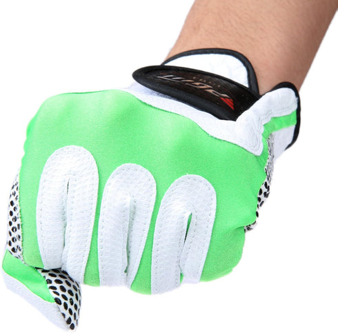 Left Hand Microfiber Golf Gloves - Non-Slip Design in Red and Black