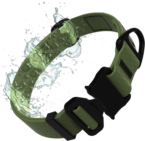 Tuff Pupper Waterproof Action Collar - Heavy Duty Tear Proof Dog Collar with Rust-Proof Hardware for Active Dogs