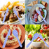 Reusable Travel Utensils Set with Case, Portable Wheat Straw Cutlery Set, BPA-Free Knife Spoon Fork for Office and