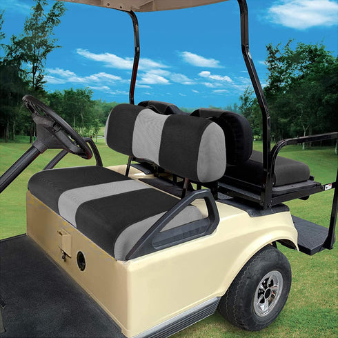 Golf Cart Front Seat Cover for Club Car DS (2000.5 and Up) - Durable Polyester Fabric, Breathable Washable Seat Cover