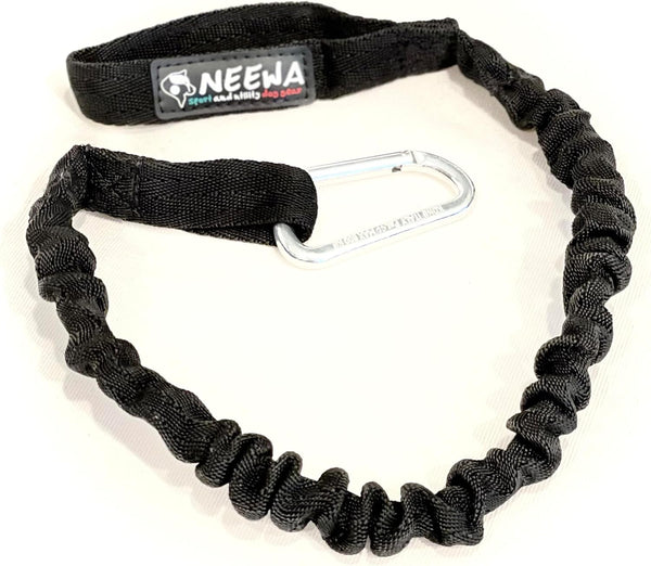 Neewa Bungee Dog Leash, 5 ft - 6.5 Ft when pulled, Black, Ideal for Walking, Running, Hiking, Training