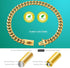 Designer Dog Gold Chain Collar, 15MM Cuban Link with Safety Buckle, Stainless Steel Walking Collars (15MM, 26")