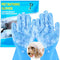 Pet Grooming Gloves, Dog Washing Gloves with High-Density Teeth, Silicone Bathing Gloves for Dogs and Cats (Blue)