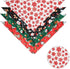 Ittokis 4 Pack Set Dog Bandana Christmas Scarf Bibs Kerchief Pet Christmas Costume Xmas Holiday Bandanas for Medium