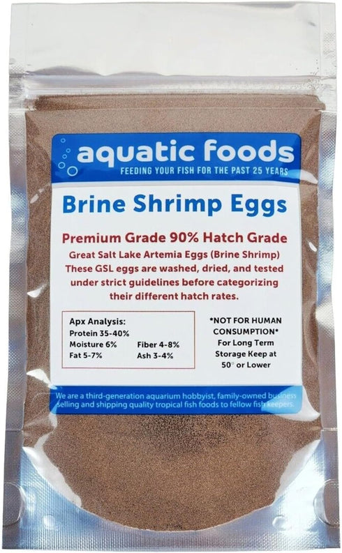 Aquatic Foods Inc. Brine Shrimp Artemia Eggs, Premium Grade 90% Hatch Rate from The Great