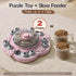3 KADTC Dog Puzzle Toy, Levels of Step-by-Step Challenge, Spin-to-Release Treat Dispenser, Slow Feeder & Mental