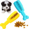 Youngever 2 Pack Dog Treat Toys for Teeth Cleaning, Chewing, Fetching, Treat Dispensing Toys - Small 4.8 inch