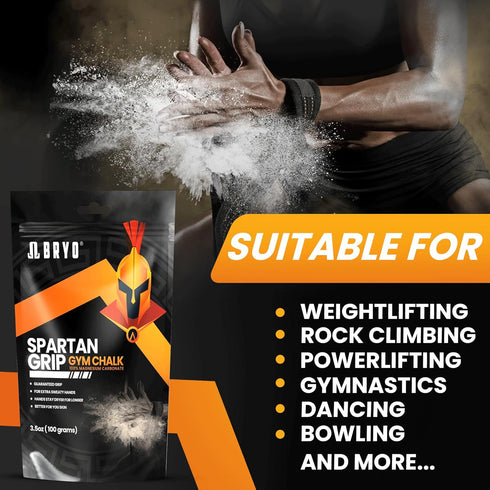 Spartan Grip Loose Chalk Bag Refill - 3.5oz Premium Sports Chalk for Weightlifting, Climbing, and Gymnastics