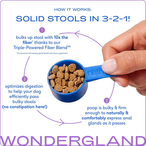 30 Native Pet WonderGland - Dog Anal Gland Supplement - Promotes Firm Stools, Natural Gland Expression to Help Reduce