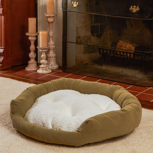 Happy Hounds Murphy Deluxe Donut Dog Bed, Medium (32"), Fern