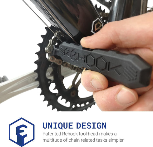 Rehook Original Black - Get Your Chain Back on Your Bike in 3 Seconds, No Mess for Cyclists