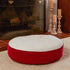 South Pine Porch Samson Deluxe Round Pillow Style Dog Bed, Crimson, Extra Small (24")