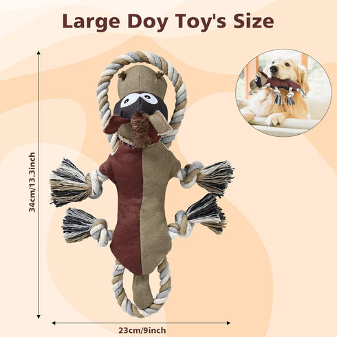 IOKHEIRA Dog Toys for Aggressive Chewers, Tough Indestructible Squeaky Toys for Large Dogs