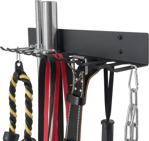 Home Gym Storage Rack - Barbell Rack Weight Room Organizer for Gym Accessories like Fitness Bands and Straps
