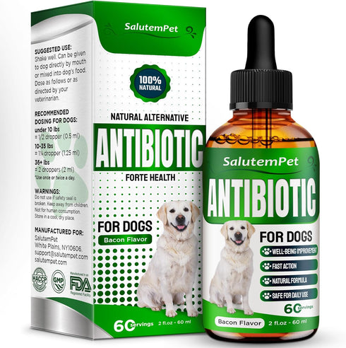 Natural Antibiotics for Dogs | 2 Oz Dog Antibiotics with Natural Ingredients | Effective Antibiotic for Dogs