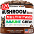 Turkey Tail Mushroom Supplement for Dogs - 170 Chews - Mushrooms for
