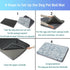 Dog Bed Mats for Medium Dogs, Orthopedic Durable Crate Bed Mattress of Thick Egg Foam, Rose Plush Washable Cover, Grey