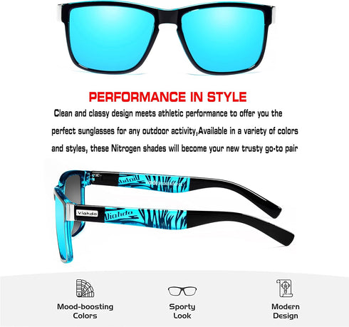 Polarized Sports Sunglasses for Men - Cycling, Running, Fishing, Golf Fashion Sun Glasses