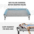 Veehoo Cooling Elevated Dog Bed for Large Dogs, Raised Bed with Guardrail & Slope Headrest, Durable Mesh