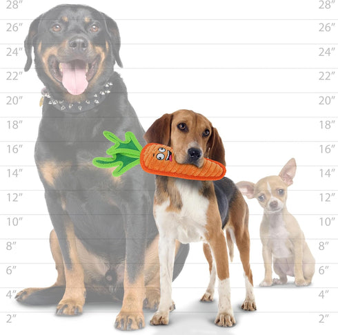 2 Pack) TUFFY - World's Tuffest Soft Dog Toy - Funny Food- Squeaker -Multiple Layers. Made Durable, Strong & Tough.