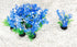Aquarium Fish Tank Decorations 8 PCS Small Blue Tree Artificial Plastic Plants for Betta Fish Ornaments