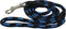 Dogs My Love 6ft Long Braided Rope Dog Leash, Blue with Black, 6 Sizes (Medium: 6ft Long; 3/8" Diam)