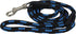 Dogs My Love 6ft Long Braided Rope Dog Leash, Blue with Black, 6 Sizes (Medium: 6ft Long; 3/8" Diam)